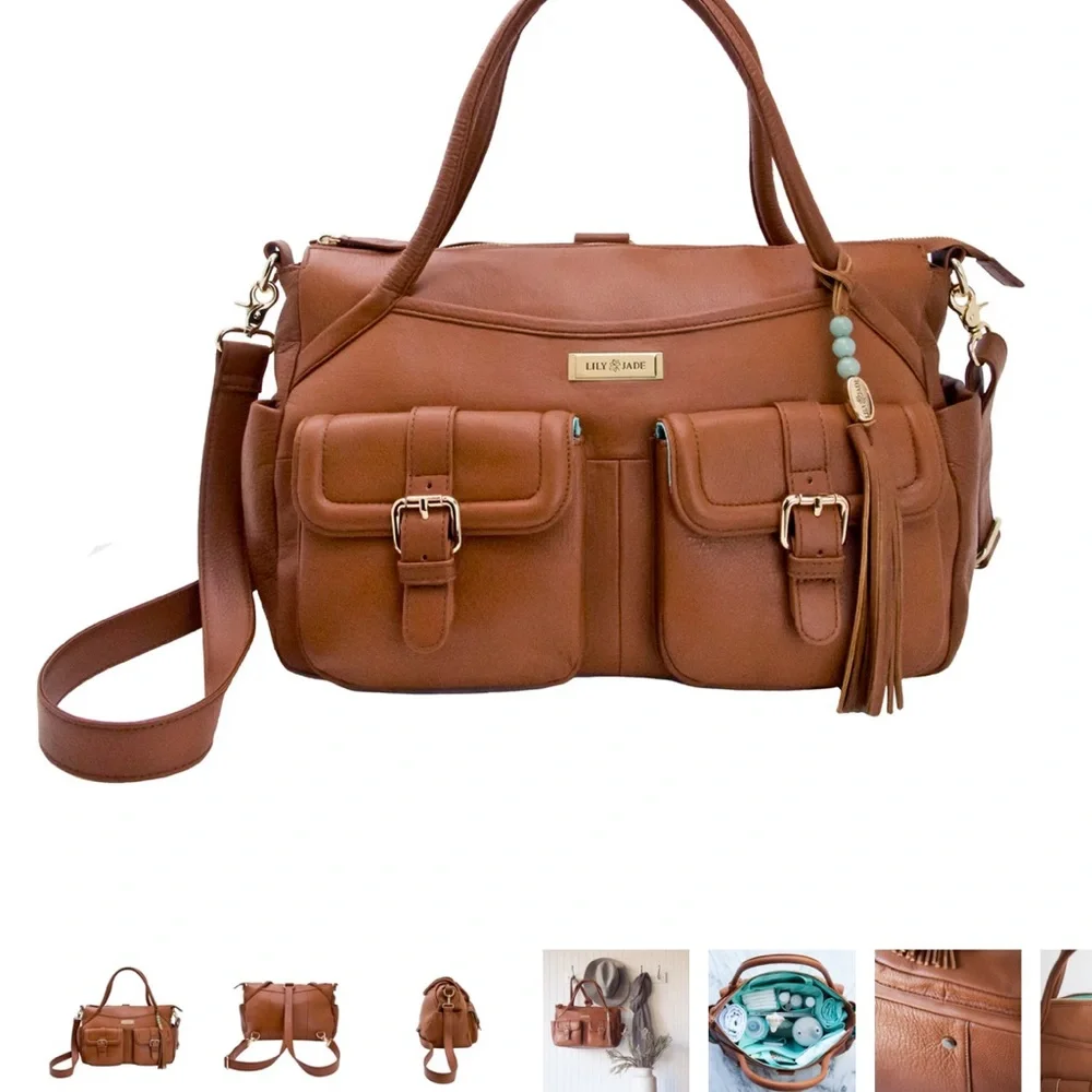 Lily Jade Baby bag - Luxurious Leather with Lotsa Pockets